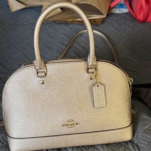 Coach Metallic Gold Satchel